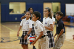 Students playing sports